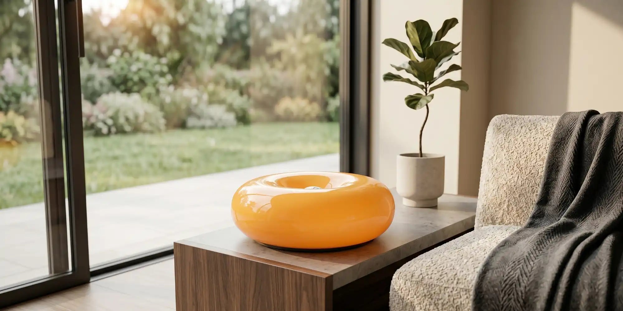 banner lampara de mesa y pared donuts