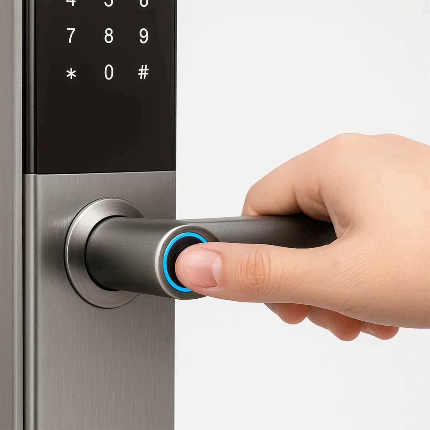 Cerradura inteligente / cerradura panel touch / cerradura lector de huella / cerradura bloqueo automático / cerradura con batería / cerradura plateada / cerradura gris / cerradura con wifi / cerradura con tarjeta de proximidad / cerradura con camara / cerradura con sensor de movimiento / cerradura con reconocimiento facial 3D / cerradura / cerradura negra / cerradura con llaves / cerradura premium / cerradura anti agua / cerradura con bloqueo manual