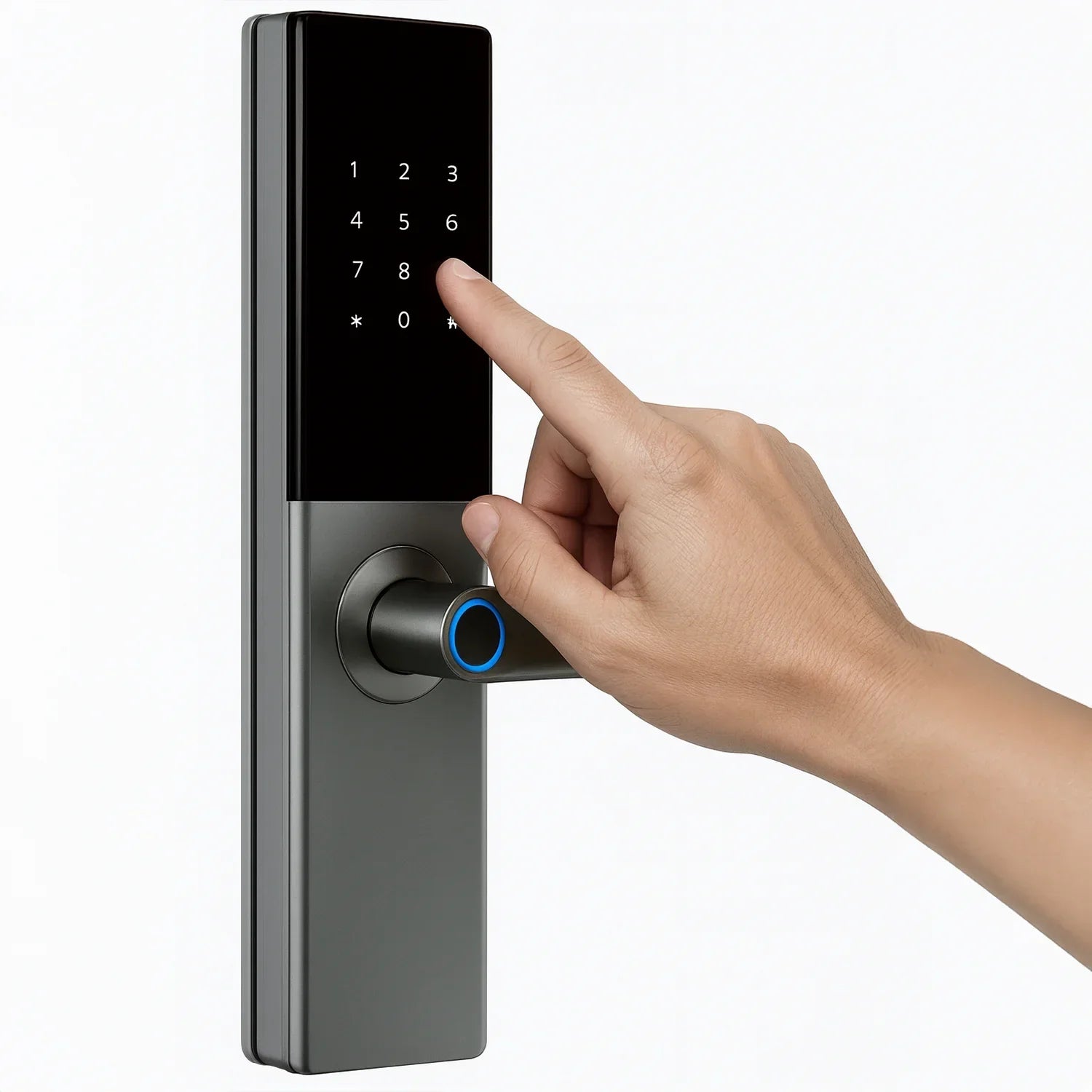 Cerradura inteligente / cerradura panel touch / cerradura lector de huella / cerradura bloqueo automático / cerradura con batería / cerradura plateada / cerradura gris / cerradura con wifi / cerradura con tarjeta de proximidad / cerradura con camara / cerradura con sensor de movimiento / cerradura con reconocimiento facial 3D / cerradura / cerradura negra / cerradura con llaves / cerradura premium / cerradura anti agua / cerradura con bloqueo manual