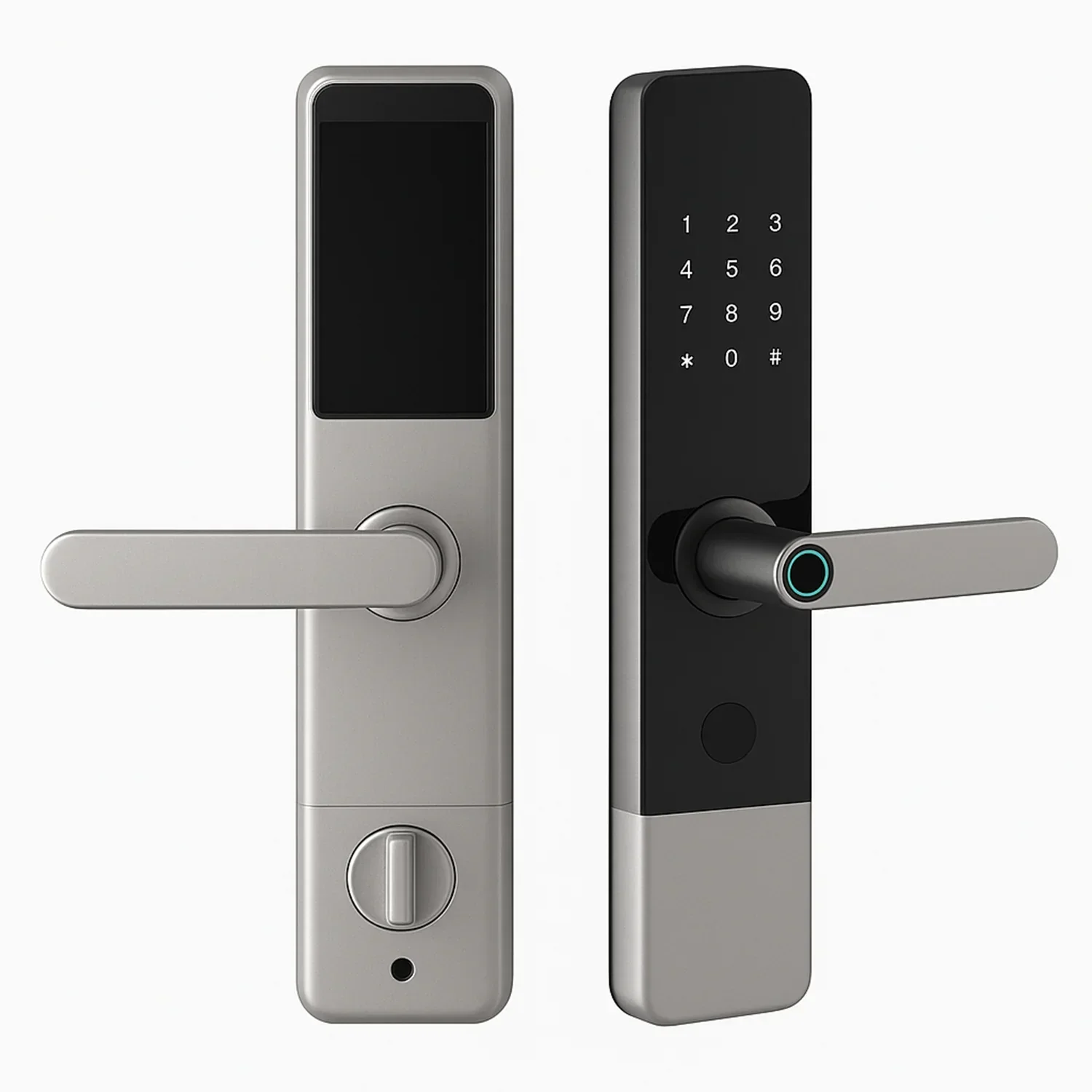 Cerradura inteligente / cerradura panel touch / cerradura lector de huella / cerradura bloqueo automático / cerradura con batería / cerradura plateada / cerradura gris / cerradura con wifi / cerradura con tarjeta de proximidad / cerradura con camara / cerradura con sensor de movimiento / cerradura con reconocimiento facial 3D / cerradura / cerradura negra / cerradura con llaves