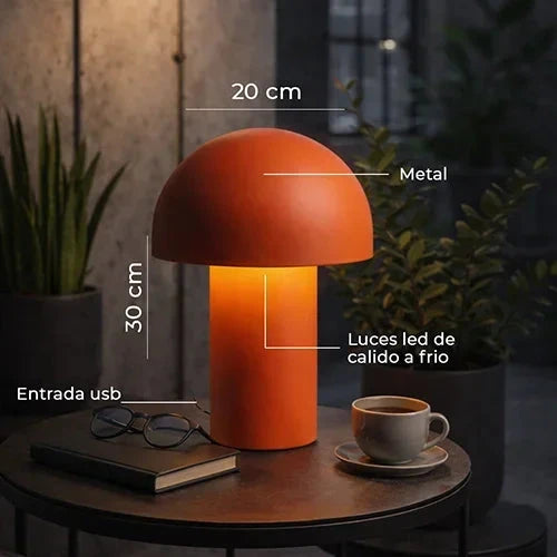Lámpara de mesa Led MUSH naranja - Athmos