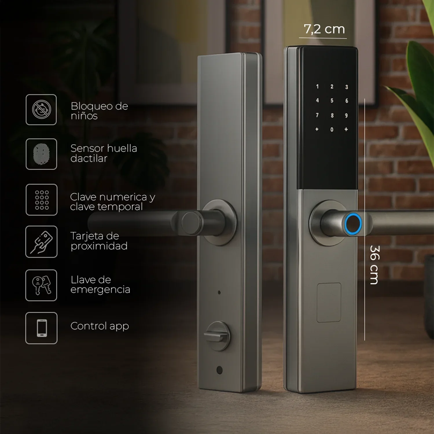 Cerradura inteligente / cerradura panel touch / cerradura lector de huella / cerradura bloqueo automático / cerradura con batería / cerradura plateada / cerradura gris / cerradura con wifi / cerradura con tarjeta de proximidad / cerradura con camara / cerradura con sensor de movimiento / cerradura con reconocimiento facial 3D / cerradura / cerradura negra / cerradura con llaves / cerradura premium / cerradura anti agua / cerradura con bloqueo manual