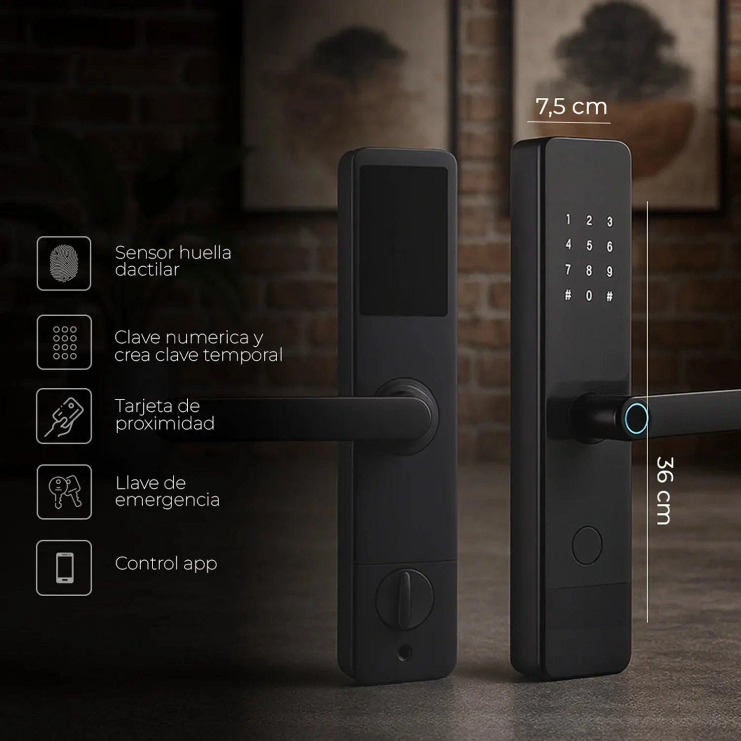 Cerradura inteligente Tivor XZ-20 negra
