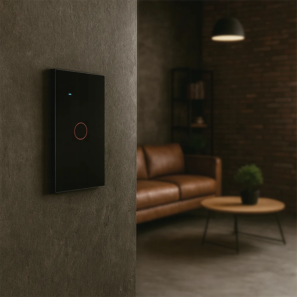 interruptor inteligente / interruptor inteligente de tres botones / interruptor con wifi / interruptor negro / interruptor panel touch / interruptor de dos botones