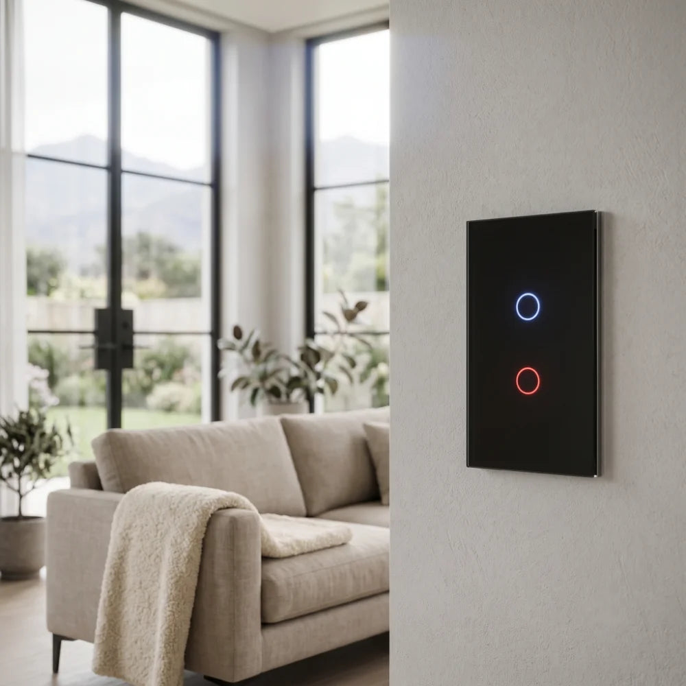 Interruptor inteligente W2 negro con WiFi