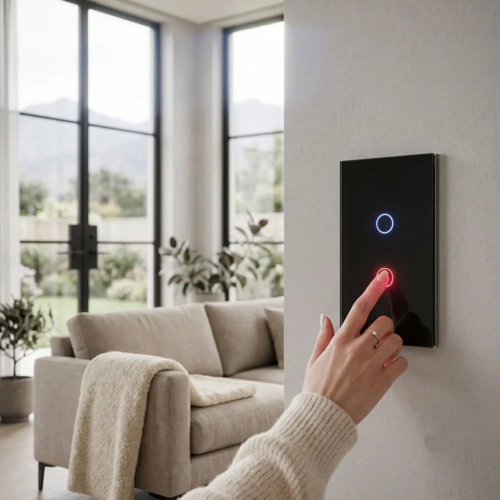 Interruptor inteligente W2 negro con WiFi