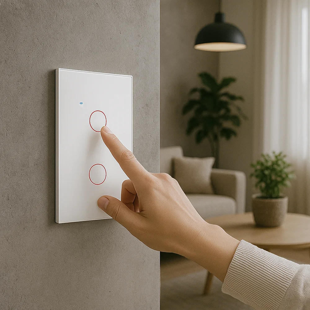 interruptor inteligente / interruptor inteligente de tres botones / interruptor con wifi / interruptor negro / interruptor panel touch / interruptor de dos botones / interruptor blanco