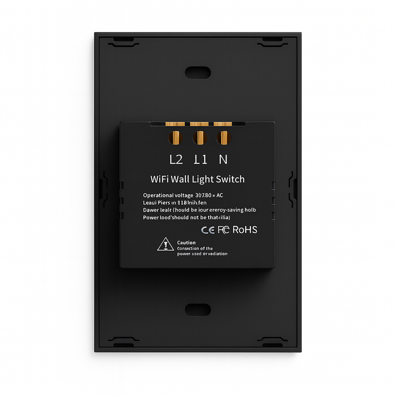 Interruptor inteligente W1 negro con WiFi