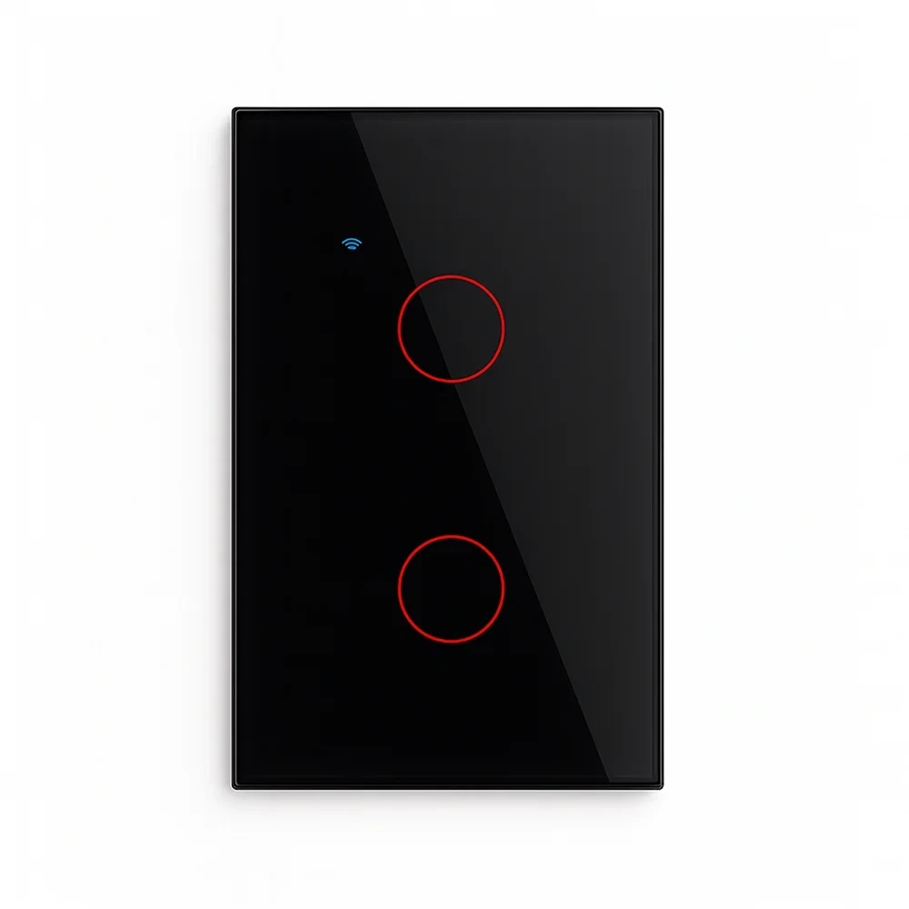 Interruptor inteligente W2 negro con WiFi