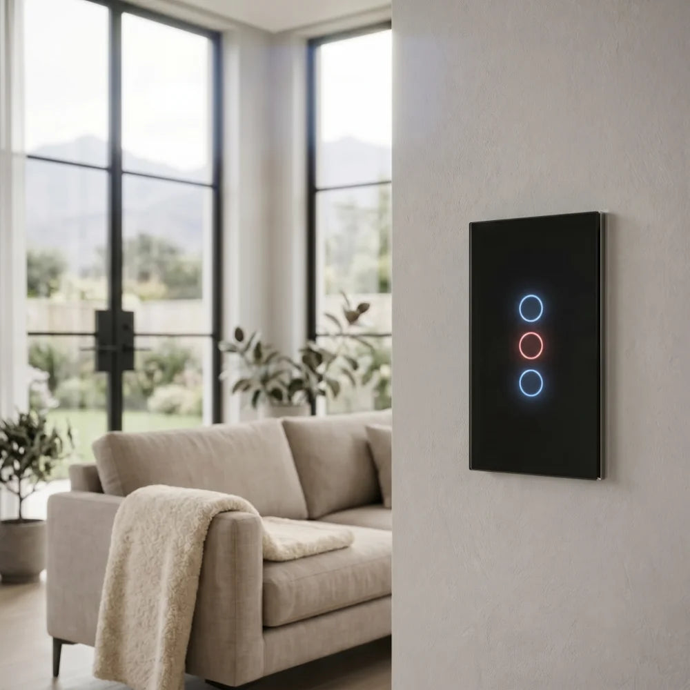 Interruptor inteligente W3 negro con WiFi