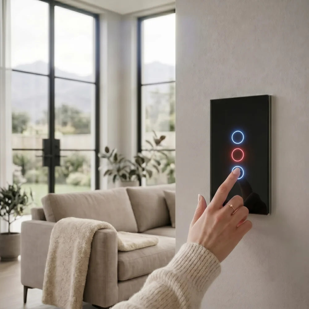 Interruptor inteligente W3 negro con WiFi