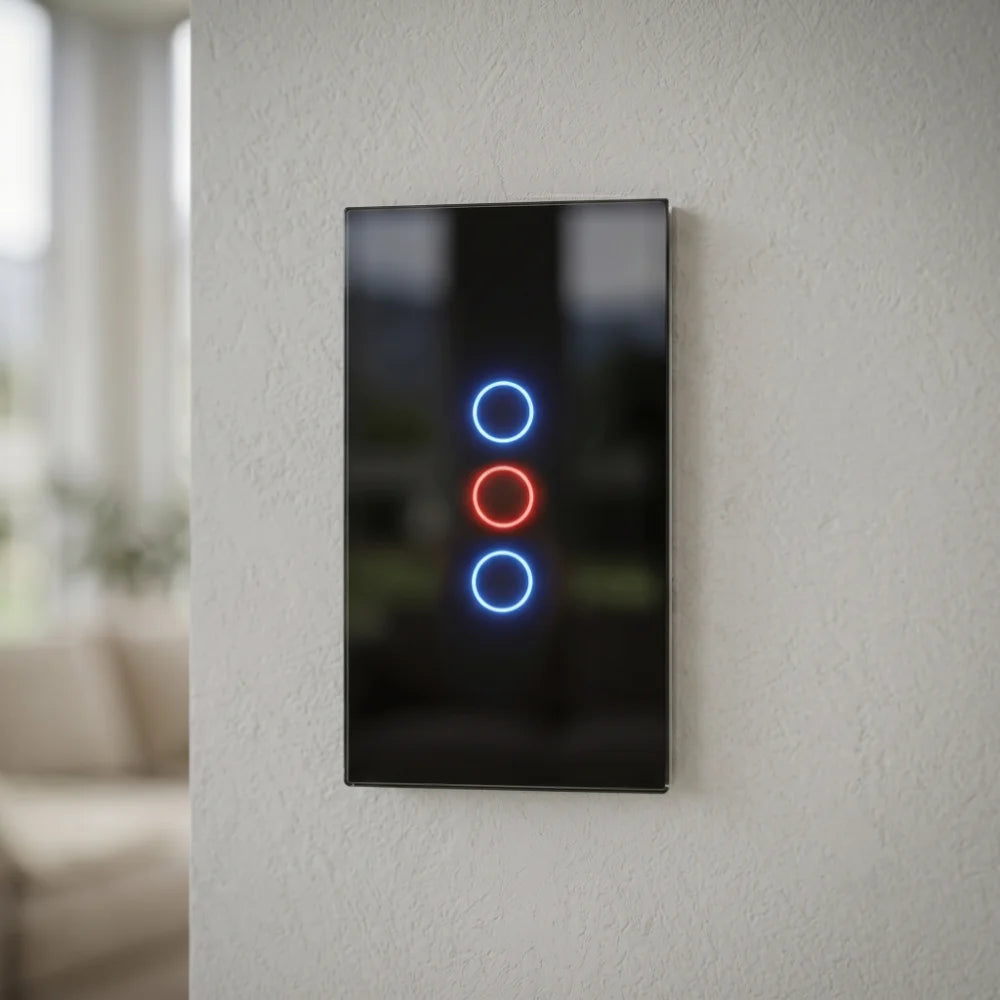 Interruptor inteligente W3 negro con WiFi
