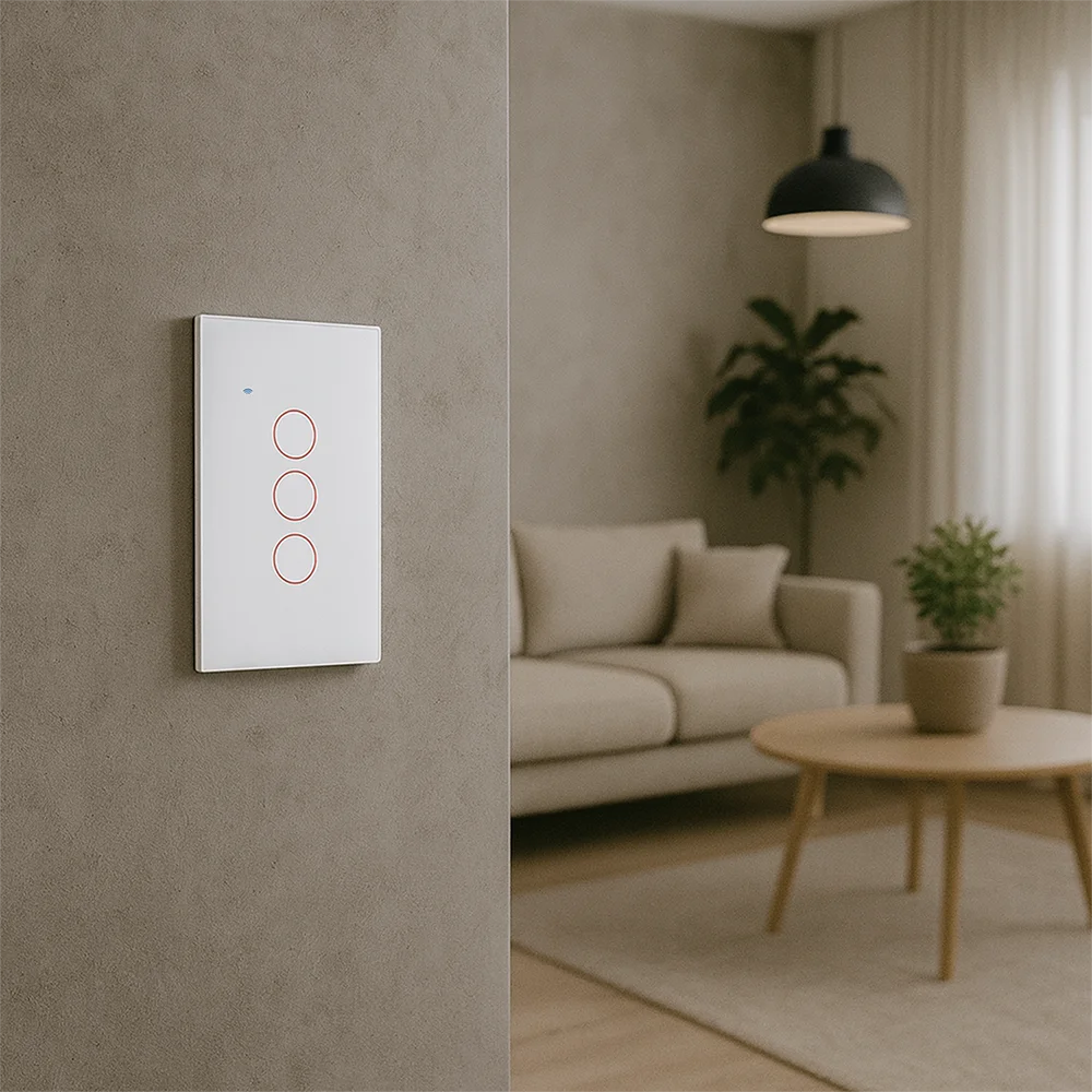 interruptor inteligente / interruptor inteligente de tres botones / interruptor con wifi / interruptor negro / interruptor panel touch / interruptor de dos botones / interruptor blanco
