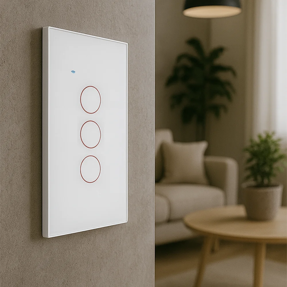 interruptor inteligente / interruptor inteligente de tres botones / interruptor con wifi / interruptor negro / interruptor panel touch / interruptor de dos botones / interruptor blanco
