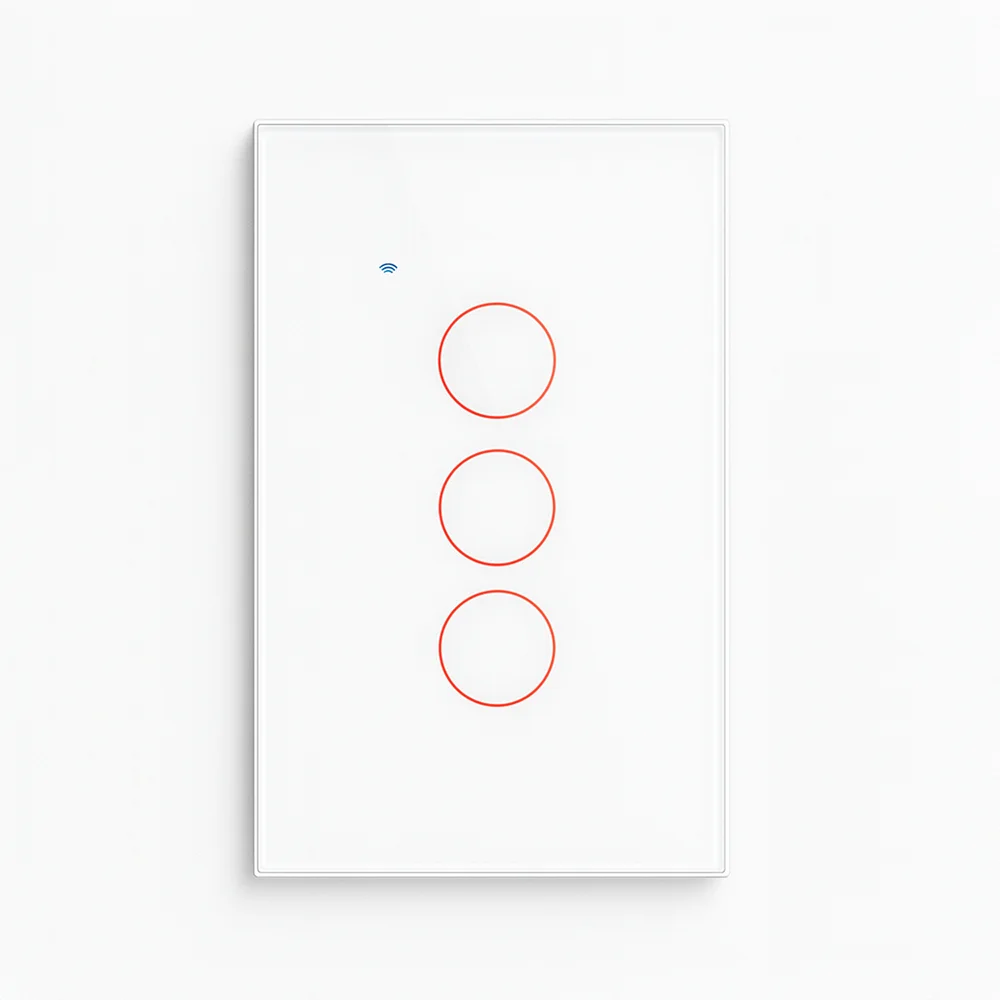 interruptor inteligente / interruptor inteligente de tres botones / interruptor con wifi / interruptor negro / interruptor panel touch / interruptor de dos botones / interruptor blanco