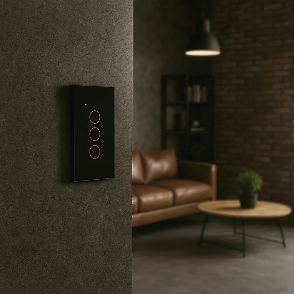 Interruptor inteligente W3 negro con WiFi