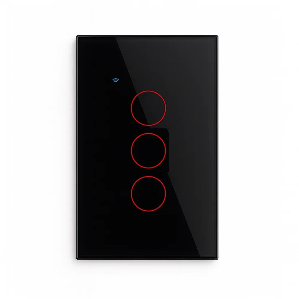 Interruptor inteligente W3 negro con WiFi