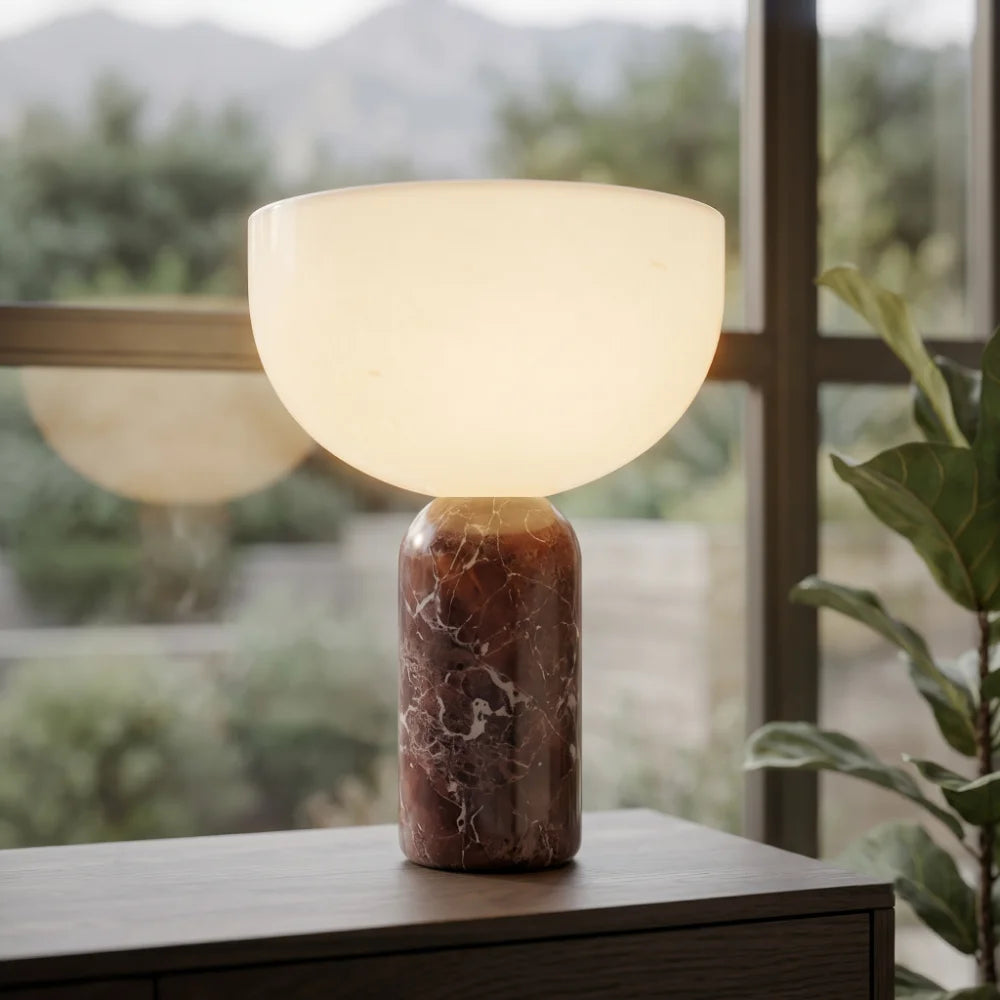 Lámpara de mesa LED mármol Magma