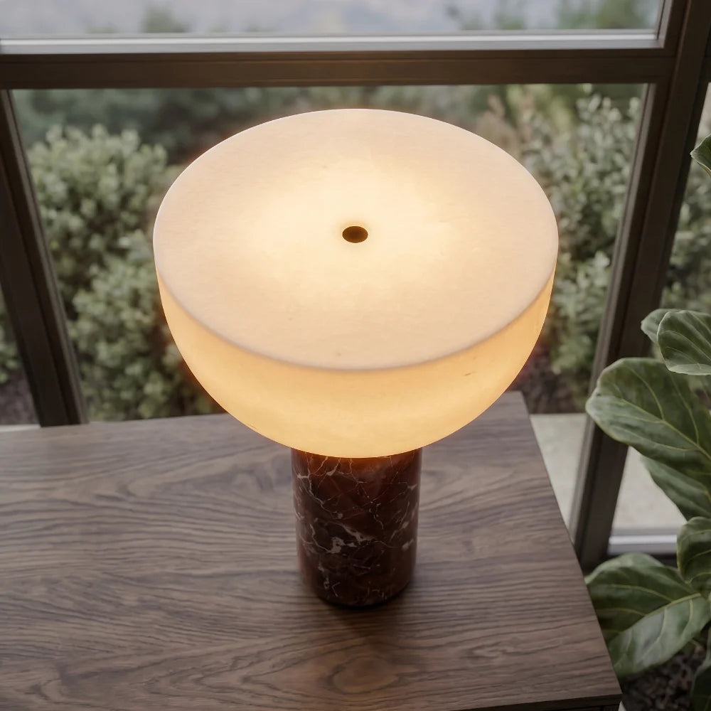 Lámpara de mesa LED mármol Magma