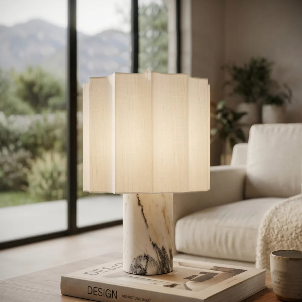 Lámpara de mesa LED de mármol Pisa