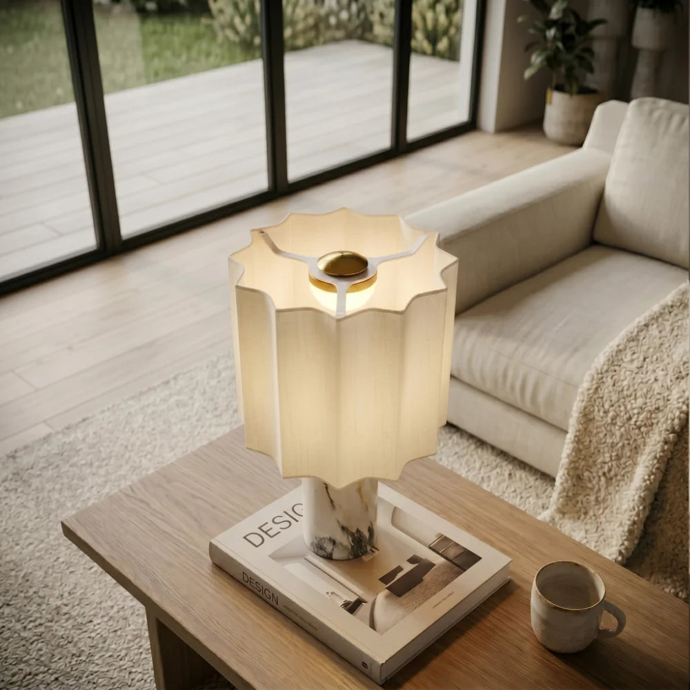 Lámpara de mesa LED de mármol Pisa