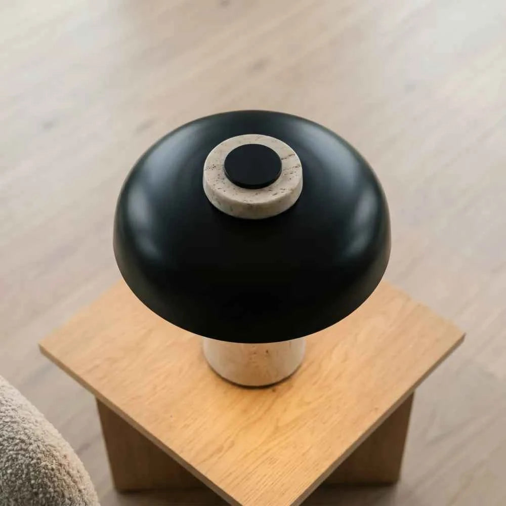 Lámpara de mesa LED Moon travertino