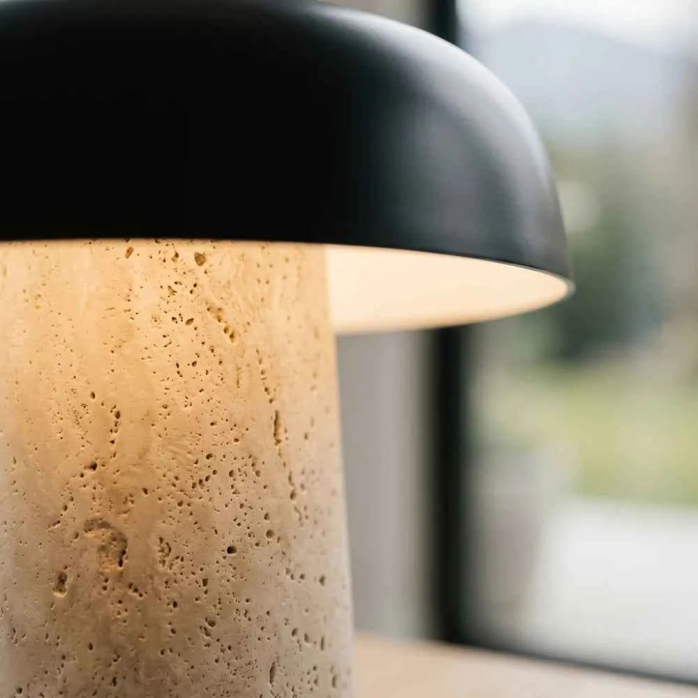 Lámpara de mesa LED Moon travertino