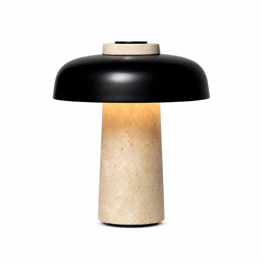 Lámpara de mesa LED Moon travertino