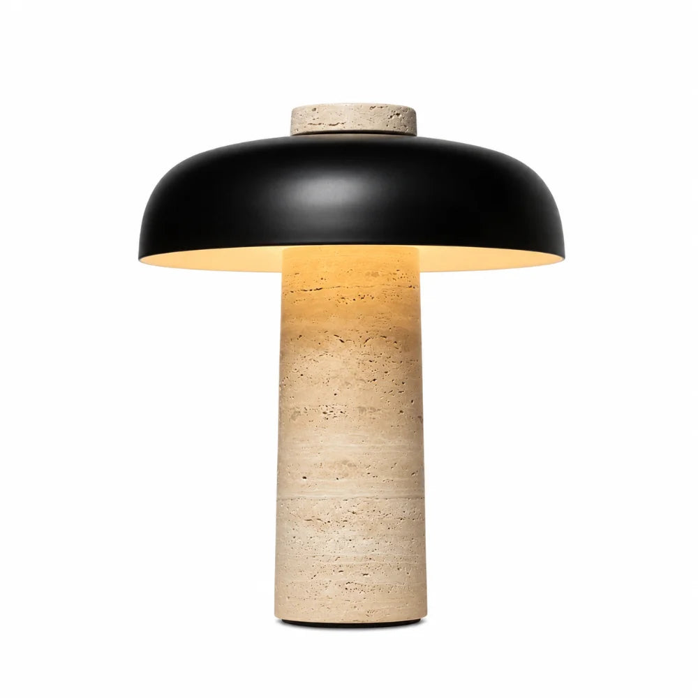 Lámpara de mesa LED Moon travertino
