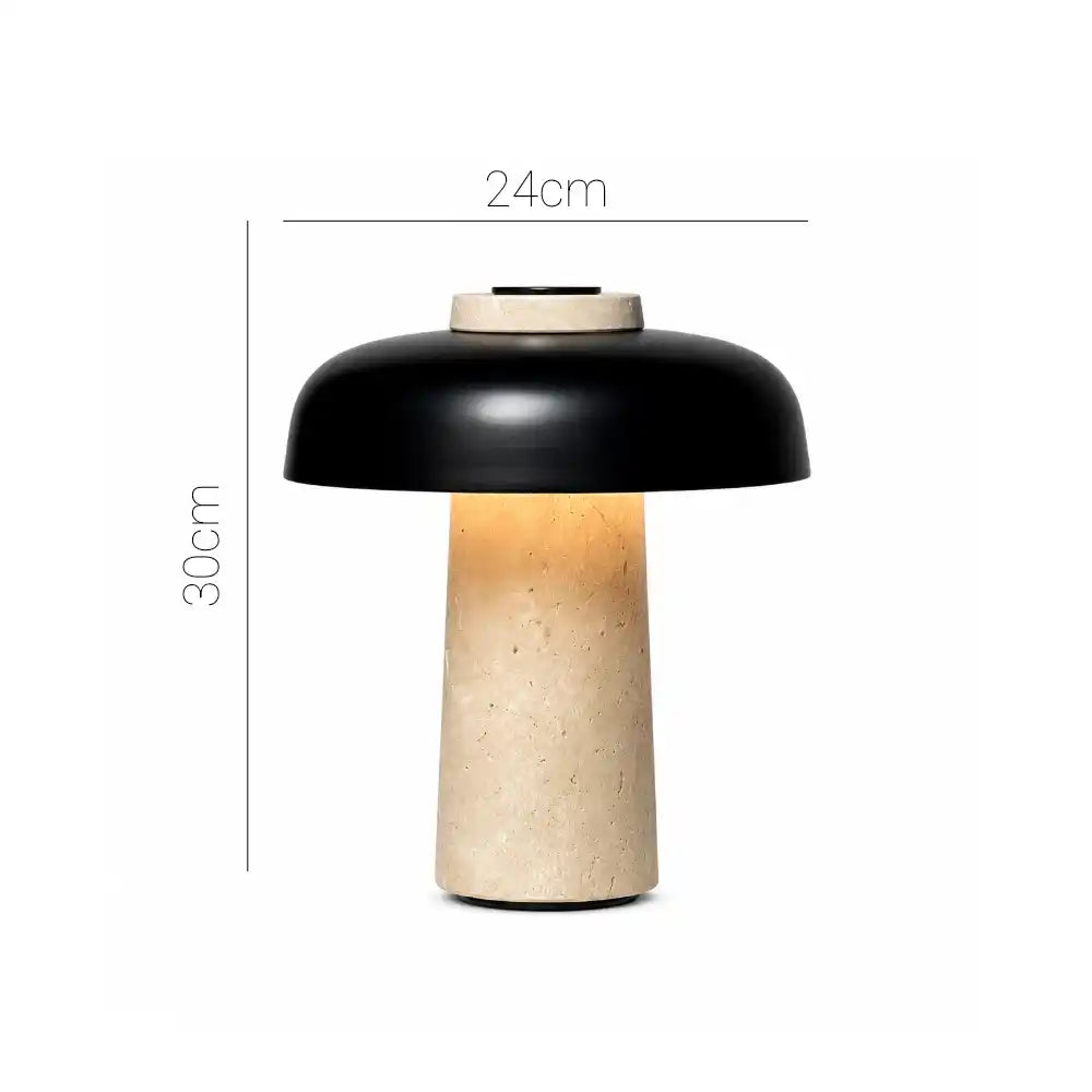 Lámpara de mesa LED Moon travertino